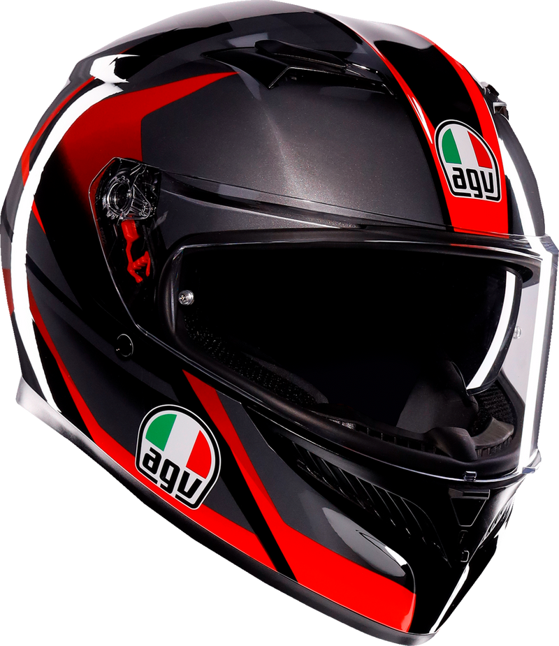 K3 Striga Helmet - Black/Gray/Red
