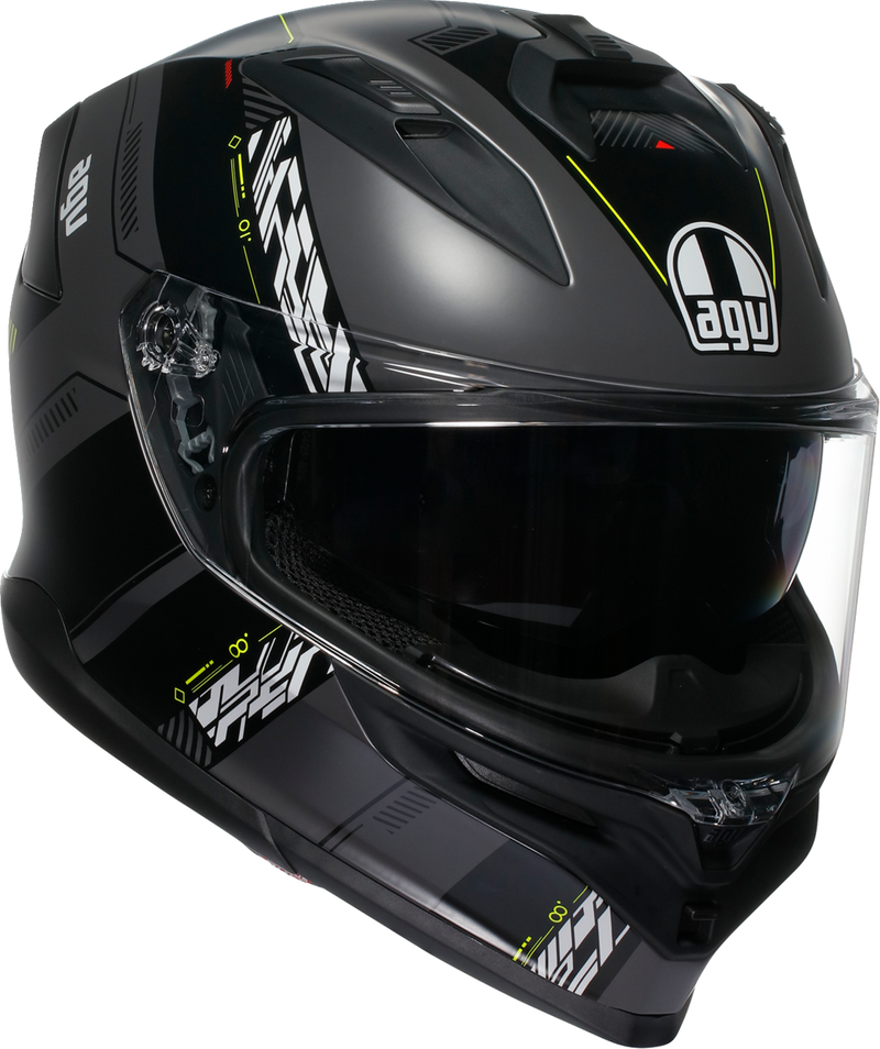 K7 Kyber Helmet - Gray/Matte/Yellow Fluo