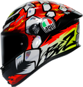 K6 S Bezzecchi 2024 Helmet - Red/Yellow