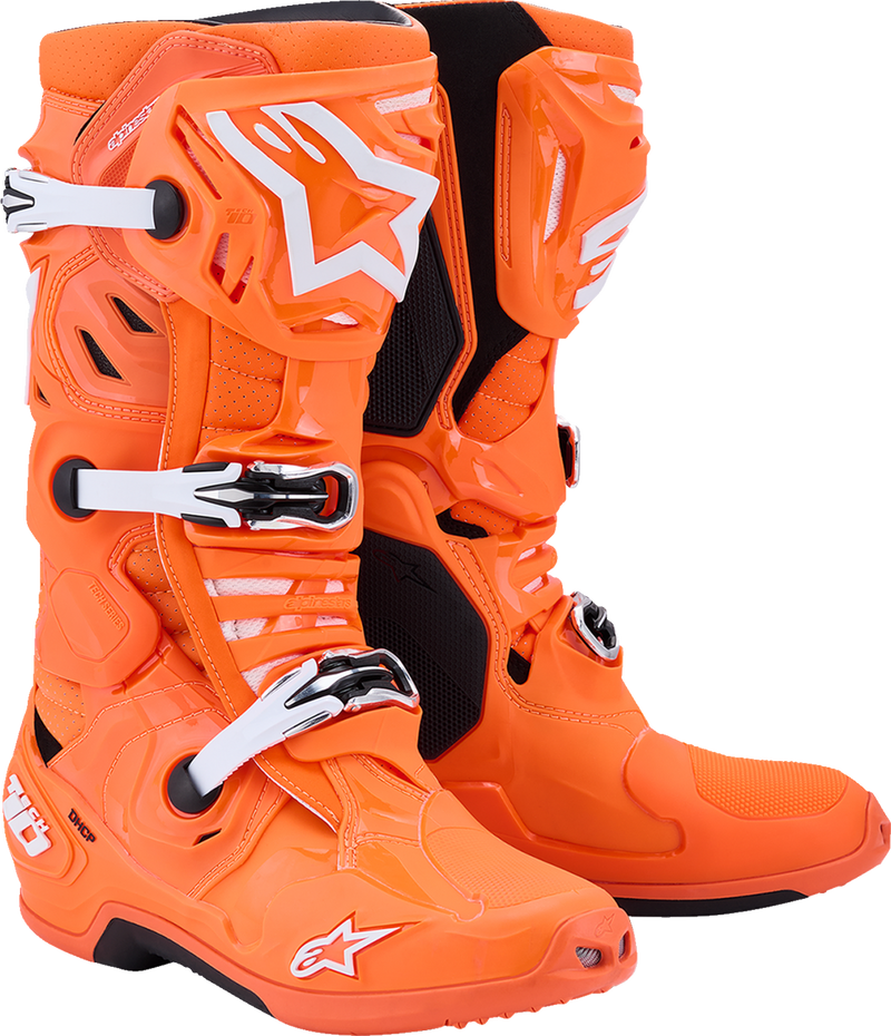 Alpinestars Tech 10 Supervented Boots - Fluorescent Orange/Black/White