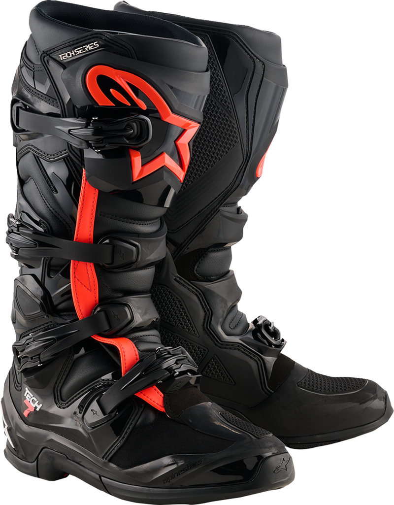 Alpinestars Tech 7 Boots - Fluorescent Red/Black