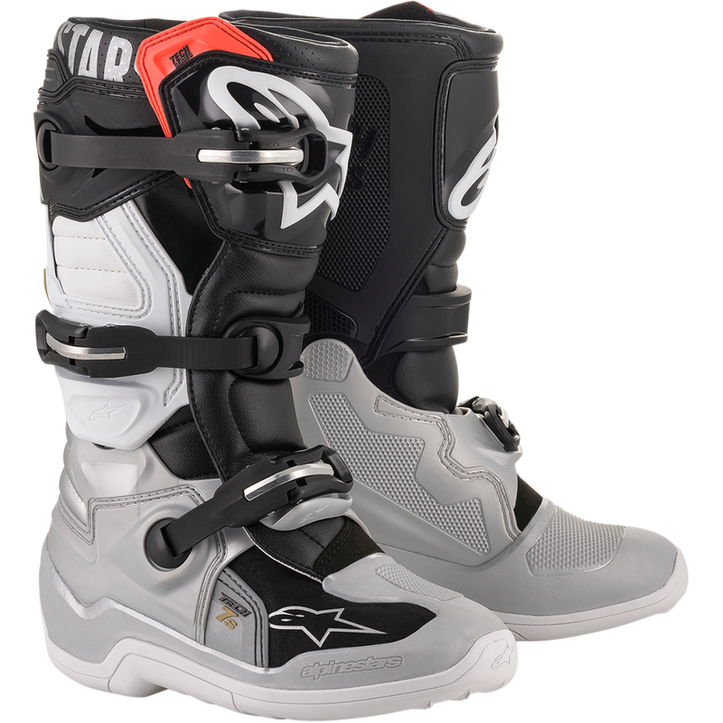 Alpinestars Youth Tech 7S Boot - Black/Silver/White/Gold