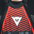 Audax D-Zip - Men's 1-Piece Motorcycle Perforated Leather Suit - Black/Red-Fluo/Anthracite