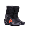 Audax D-Zip - Men's 1-Piece Motorcycle Perforated Leather Suit - Black/Red-Fluo/Anthracite