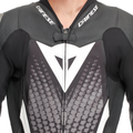 Laguna Seca 6 - Perforated One-Piece Leather Racing Suit Short/Tall Fit (S/T) - Black/White/Anthracite