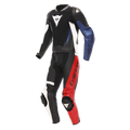 Demon Sprint - Two-Piece Motorcycle Suit In Leather Men - Black/Black/Red-Lava