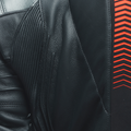 Laguna Seca 5 - Men's 2-Piece Motorcycle Leather Suit - Black/Anthracite/Red-Fluo
