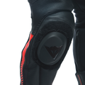 Laguna Seca 5 - Men's 2-Piece Motorcycle Leather Suit - Black/Anthracite/Red-Fluo