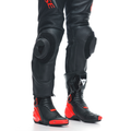 Laguna Seca 5 - Men's 2-Piece Motorcycle Leather Suit - Black/Anthracite/Red-Fluo