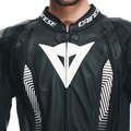 Laguna Seca 5 - Men's 2-Piece Motorcycle Leather Suit (Short/Tall) - Black/Black/White