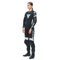 Grobnik - Women's 1-Piece Motorcycle Perforated Leather Suit - Black/Black/White