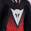 Laguna Seca 6 - Perforated One-Piece Leather Racing Suit - Black/Blue/Red