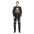 Fulminea - Women's Two-Piece Leather Suit - Black/White