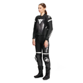 Fulminea - Women's Two-Piece Leather Suit - Black/White