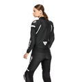 Fulminea - Women's Two-Piece Leather Suit - Black/White