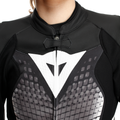 Fulminea - Women's Two-Piece Leather Suit - Black/White