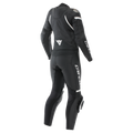 Fulminea - Women's Two-Piece Leather Suit Short/Tall Fit (S/T) - Black/White