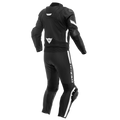 Avro 4 - Men's 2-Piece Motorcycle Leather Suit (Short/Tall) - Black-Matt/Black-Matt/White