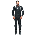 Avro 4 - Men's 2-Piece Motorcycle Leather Suit (Short/Tall) - Black-Matt/Black-Matt/White