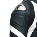 Avro 4 - Men's 2-Piece Motorcycle Leather Suit (Short/Tall) - Black-Matt/Black-Matt/White