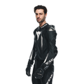 Laguna Seca 5 - Men's 2-Piece Motorcycle Leather Suit - Black/Black/White