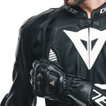 Laguna Seca 5 - Men's 2-Piece Motorcycle Leather Suit - Black/Black/White
