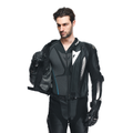 Laguna Seca 5 - Men's 2-Piece Motorcycle Leather Suit - Black/Black/White