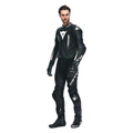 Laguna Seca 5 - Men's 2-Piece Motorcycle Perforated Leather Suit - Black/Black/White