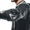 Laguna Seca 5 - Men's 2-Piece Motorcycle Perforated Leather Suit - Black/Black/White