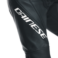 Laguna Seca 5 - Men's 2-Piece Motorcycle Perforated Leather Suit - Black/Black/White
