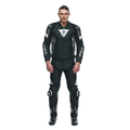 Avro 5 - Men's Motorcycle Leather Jacket - Black/White/Anthracite