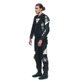 Avro 5 - Men's Motorcycle Leather Jacket - Black/White/Anthracite