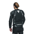 Avro 5 - Men's Motorcycle Leather Jacket - Black/White/Anthracite