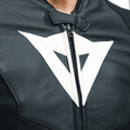 Avro 5 - Men's Motorcycle Leather Jacket - Black/White/Anthracite