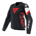 Avro 5 - Men's Motorcycle Leather Jacket - Black/White/Anthracite