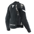 Avro 5 - Women's Motorcycle Leather Jacket - Black/Black/White