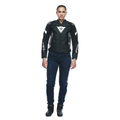 Avro 5 - Women's Motorcycle Leather Jacket - Black/Black/White