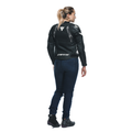 Avro 5 - Women's Motorcycle Leather Jacket - Black/Black/White