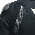 Avro 5 - Women's Motorcycle Leather Jacket - Black/Black/White