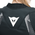 Avro 5 - Women's Motorcycle Leather Jacket - Black/Black/White