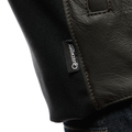 Istrice - Men's Motorcycle Perforated Leather Jacket - Dark-Brown