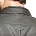 Istrice - Men's Motorcycle Perforated Leather Jacket - Dark-Brown