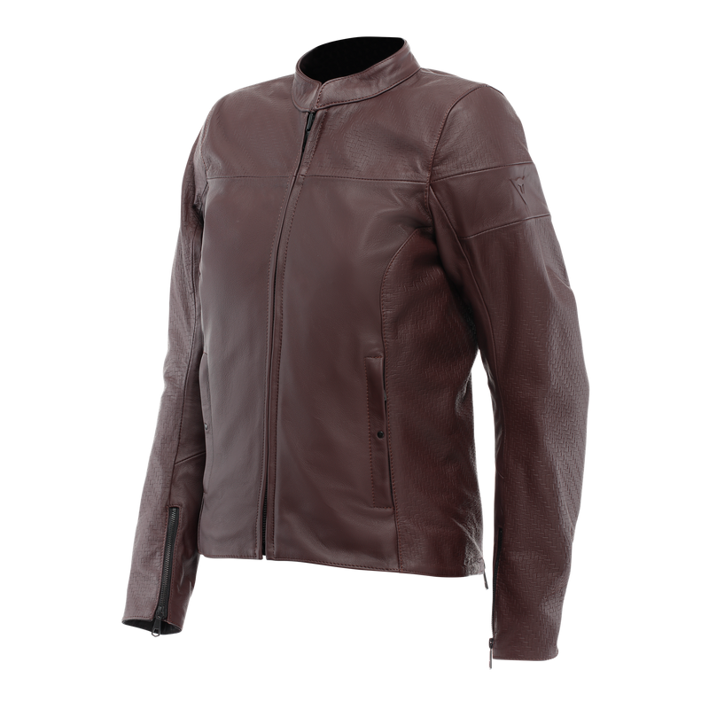 Itinere - Women's Motorcycle Leather Jacket - Bordeaux