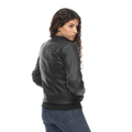 Accento - Women's Motorcycle Perforated Leather Jacket - Black