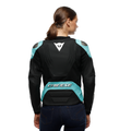 Racing 5 - Women's Leather Motorcycle Jacket - Black/Water