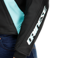 Racing 5 - Women's Leather Motorcycle Jacket - Black/Water