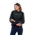 Racing 5 - Women's Perforated Leather Motorcycle Jacket - Black/Black