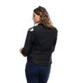 Racing 5 - Women's Perforated Leather Motorcycle Jacket - Black/Black