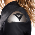 Racing 5 - Women's Perforated Leather Motorcycle Jacket - Black/Black