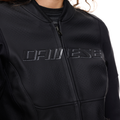 Racing 5 - Women's Perforated Leather Motorcycle Jacket - Black/Black
